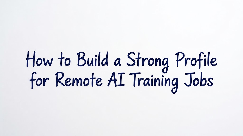 How to Build a Strong Profile for Remote AI Training Jobs
