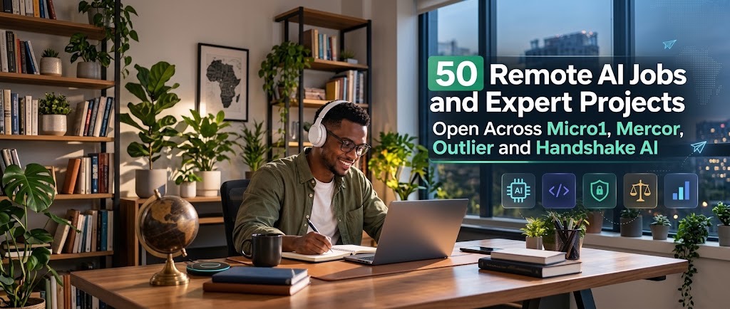 50 Remote AI Jobs and Expert Projects Open Across Micro1, Mercor, Outlier and Handshake AI